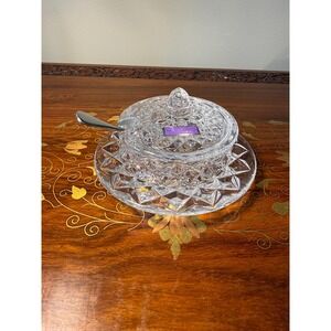 Vintage Marquis by Waterford Crystal Jam / Relish Dish with Spoon and Lid